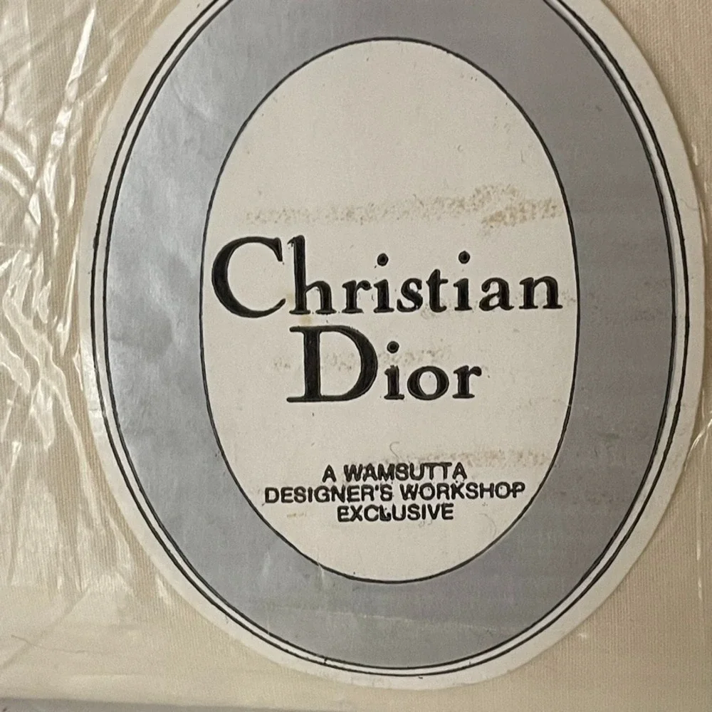 Vintage Christian Dior Wamsutta A'Carreaux Double Flat Sheet NOS USA